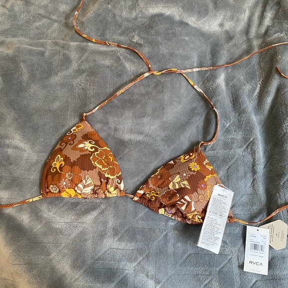 RVCA Brown Floral Bikini - Picture 3 of 7